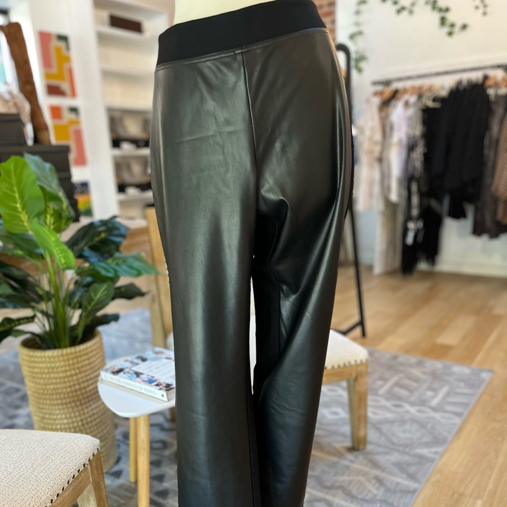 Tommy Hilfiger Faux Leather Pants, Black, NWOT, 16